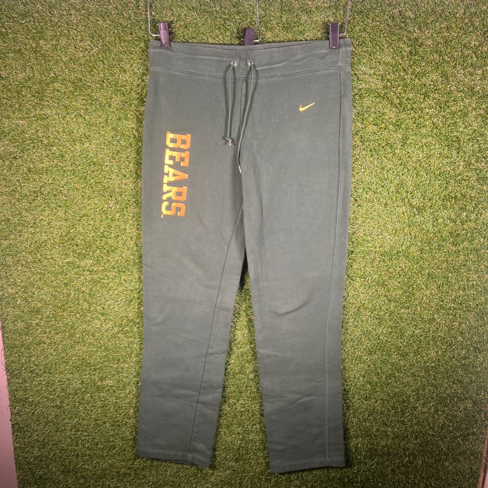 Nike Bears Forest Green Fleece Sweatpants Mens Large Straight Leg Drawstring